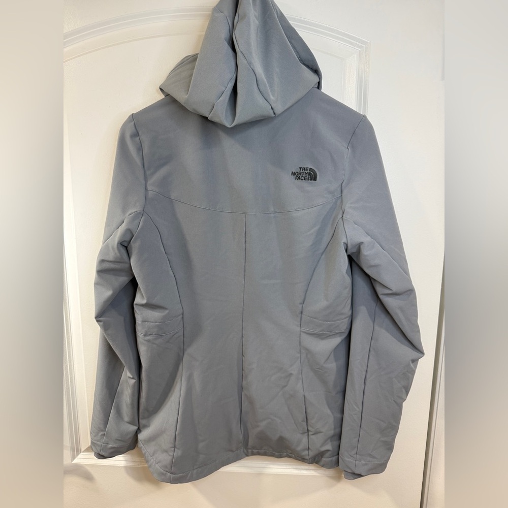 The North Face WindWall Jacket Womens Small Gray Fleece Lined Hooded Coat - Picture 5 of 13